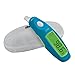 Mabis Instant Ear Thermometer for Quick One Second Readings with Memory and FeverVue Technology - Color Coded Temperature Display, Blue