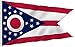 Anley Fly Breeze 3x5 Foot Ohio State Polyester Flag - Vivid Color and Fade proof - Canvas Header and Double Stitched - Ohio OH State Flags with Brass Grommets 3 X 5 Ft
