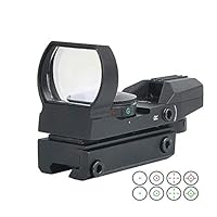 RHYTHMARTS Red Dot Sight 4 Styles Reticles Red & Green Reflex Sight Scope with 11mm Rail