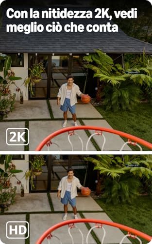 Videocamera esterna 2K+ Blink (ultimo modello) —videocamera di sicurezza smart senza fili, risoluzione video 2K, audio ottimizzato, durata delle pile fino a due anni. Sistema da 4 videocamere, bianco