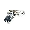Pactrade-Marine-Rect-2-Prong-Chrome-Stern-Light-Pole-Base-Sliding-Socket-Plug-In