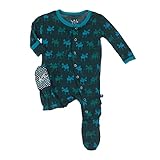 KicKee Pants Baby Boys Footie Pine Moose