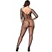 Body Stocking Lingerie For Women,Net Fishnet Bodysuit Crotchless Bodystocking In Black