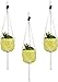 Macrame Plant Hangers Hanging Planter - 3 Pack Indoor or Outdoor Cotton Rope Hanging Plant Holder for Flower Pots - Modern Boho Home Decor, 3 Legs 42 Inch