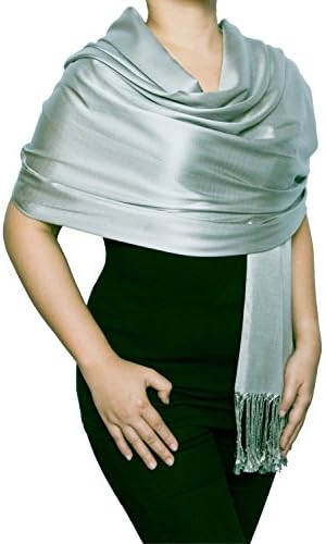 Opulent Luxury Women's Pashmina Silk Wrap Scarf Soft Shawl - 70 x 28 - Inch Long