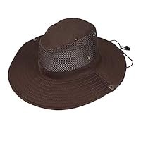 DesertCreations Sun Hat Wide Brim, Foldable Mesh Bucket Hat Polyester for Hiking Travelling Gardening Camping(Cafe Color)