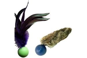 CoolCyberCats Pong Pack Cat Toys: Feather Pong & Fur Pong