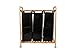 Zhuyue Laundry Hamper Sorter Organizer with 3 Removable and Washable Canvas Bag Black Bamboo Cloth Storage Basket