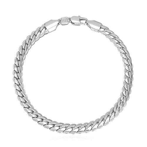 U7 Men Women Fashion Link Bracelet Wrist Jewelry Stainless Steel