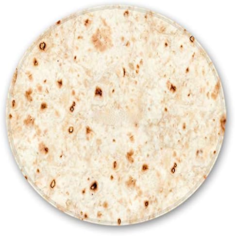 Riverdalin Food Creations Burrito Round Carpet Crawling Mat Play Rugs Photography Props for Kitchen Bathroom Baby Room