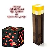 ThinkGeek Minecraft Light Up Torch and Redstone Ore Set Of 2