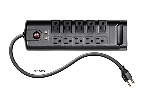 Monoprice Rotating Surge Computer Surge Protector, Black (115875)