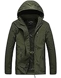 Pinkpum Men's Hooded Lightweight Windbreaker Jacket Softshell