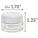 0.50 oz / 15 ml Clear Glass Thick Wall Balm Jars with White Dome Foam Lined Smooth Lids (12 Pack)