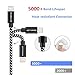 sharllen iPhone Cable 5Pack 3FT/6Foot/10Feet MFi Certified Nylon Braided Fast USB Charging&Syncing Charger Cord Wire Lightning Cable Compatible iPhone11/XS/Max/XR/X/8P/7Plus/6s P/6/6P/iPad/iPod Black