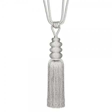 A Large Tassel Curtain Tie Backs Gerster Collection Silver Grey