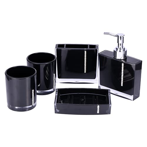 Elegantes Badezimmer-Set, Acryl, Leicht zu Reinigen und Pflegen, Hält Ordentlich und Organisiert