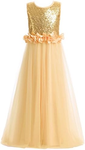 Sarahbridal Children Dresses Clothing Formal Wedding Flower Girl's Dress Ball Gown for Little Girls SFG001
