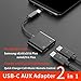 USB C Headphone and Charge Adapter,Wingstek Dual Type-C Digital Audio Earphone Converter,Compatible with Google Pixel 2/2XL/3/3XL,iPad Pro2018,Samsung Galaxy s10/note 10 + Plus,Essential Phone-Blackthumb 2