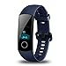 HUAWEI Honor Band 4 6-Axis Inertial Heart Rate Monitor Infrared Light Wear Detection Sensor Full Touch AMOLED Color Screen Home Button All-in-One Activity Tracker 5ATM Waterproof(Blue)
