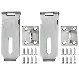 Alise 2pcs Door Hasp Latch Lock,4 Inch SUS 304