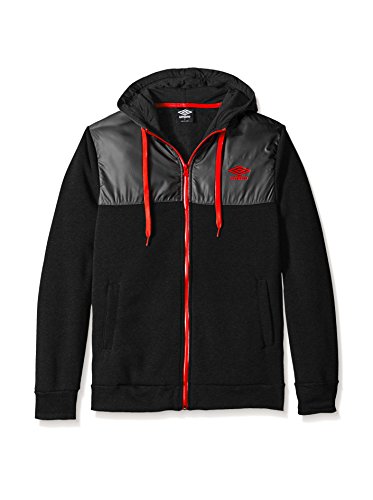 Umbro Men's Pieced Rib Stop Zip Fleece Hood