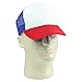 DALIX Youth Mesh Trucker Cap - Adjustable Hat (Red/White/Blue)