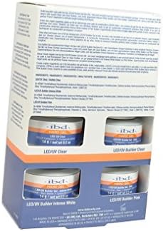 ibd LED/UV Builder Intro kit LED cures save you time! The gel is perfect for sculpting and tip overlays. Odor Free. High Gloss Shine. Cures in 3 minutes.
