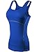 Neleus Women's 3 Pack Dry Fit Compression Athletic Tank Top,3 Pack:Blue,Red,Rose,Medium