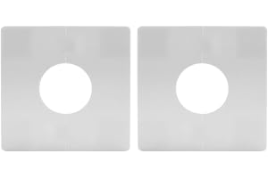 LOVEIYSP Lovelysp ABS plastic wall hole decorative cover；Wall-mounted water pipe cover；Square shower faucet decorative cover (square white 33mm hole) - 2pcs