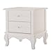 Evolur Aurora Nightstand, Ivory Lace