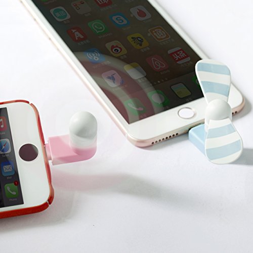 Maxonar Fan for iPhone, iPhone Fan, Portable iPhone Fan for Lightning plugs with Mobile Phone Fan Portable Dock Cool Cooler Rotating Fan attachment for Apple iPhone 7/7 Plus/6/6S Pack of 2 - Thumbnail 7