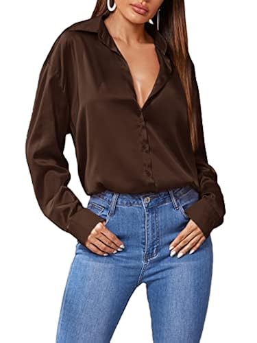 satin silk blouse long sleeve
