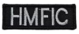 HMFIC Head Mother F**ker in Charge 1x3 inch Patch with Hook Fastener - Black