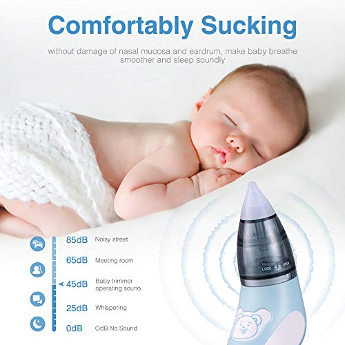 Nasal Aspirator, Queenmew Baby Nose Cleaner Electric & Ear Wax Remover
