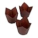 Cupcake Liners Tulip 100-Piece - Bulk Decorative Paper Cupcake and Muffin Baking Cups for Weddings, Birthdays, Baby Showers, Brown