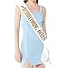 Homecoming King and Queen Sashes - Prom Sashes, White with Gold Print