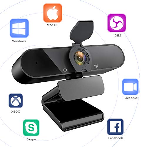 THUSTAR-HD-Webcam-1080p-Web-Camera-with-Microphone-Tripod-Stand-Privacy-Cover-Laptop-Desktop-Full-HD-Video-Webcam-360-Degree-Widescreen-for-Recording-Calling-Conferencing-Gaming
