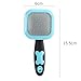 M&M Dog Brush & Cat Brush- Slicker Pet Grooming Brush- Shedding Grooming Tools (Small, Blue)