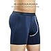 David Archy Men's Breathable Bamboo Rayon Boxer Briefs with Fly in 4 Pack (M, Navy Blue)