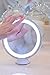 Wireless Touch Activated LED Lighted Makeup Mirror with 7x Magnification. BONUS: Padded, Elegant Travel Bag