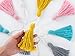 Mkono 2 Pack Cotton Tassel Garland Banner Colored Party Backdrop Ornament Wall Hangings Llama Decorations for Bedroom, Nursey Dorm Room, Birthday, Baby Shower