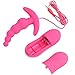 ROWAWA 10-Frequency Vibrating Silicone Anal Plug Vibrator Stimulator Pink