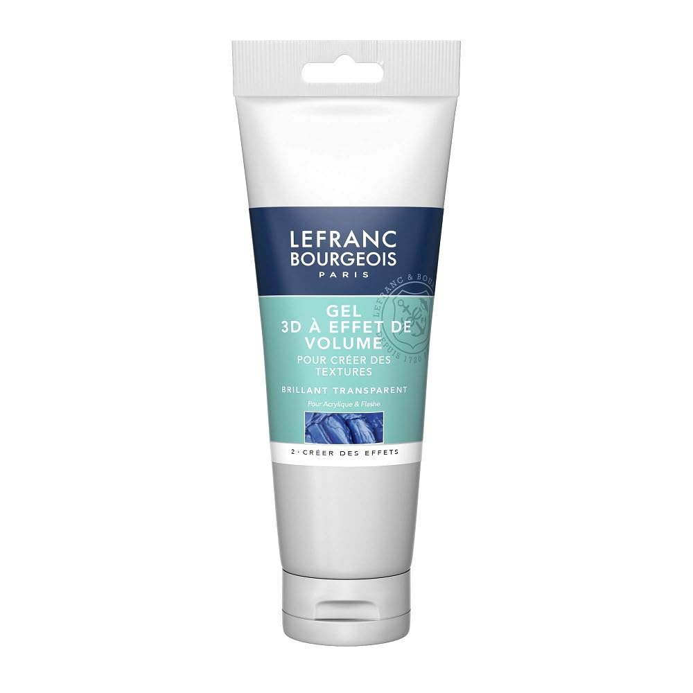 Lefranc & Bourgeois 300660 3D Shine Gel for Volume Effects Acrylic Colours Skin Case Cover, Vergilbender Finish, 250 ml Bottle