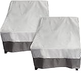 Reusable Revolution 2 Pack Deep Chair Patio Cover - Outdoor Furniture Cover (Grey w/Dark Grey Trim)