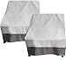 Reusable Revolution 2 Pack Deep Chair Patio Cover - Outdoor Furniture Cover (Grey w/Dark Grey Trim)
