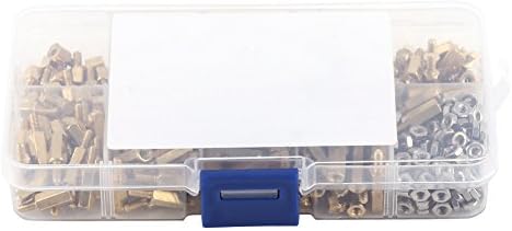 Xinrub Brass Screw Nut Assortment Kit 360pcs M2.5 Female Male Thread Spacer Standoffs with Box