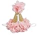PoshPeanut Sparkle Blush Headband Princess First Birthday Cone Hat, Gold