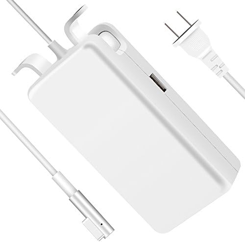 ABEIK Macbook Pro Charger, AC 60W Magsafe / L-Tip Power Adapter for Macbook Pro 13-inch with extra USB Port for Most Smart Phone (Models before Mid 2012)