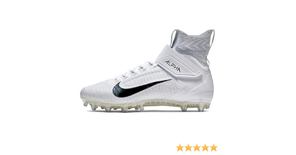 Amazon Com Nike Alpha Menace Elite 2 Men S Football Cleat Mens Ao3374 101 Size 16 White Black Grey Football